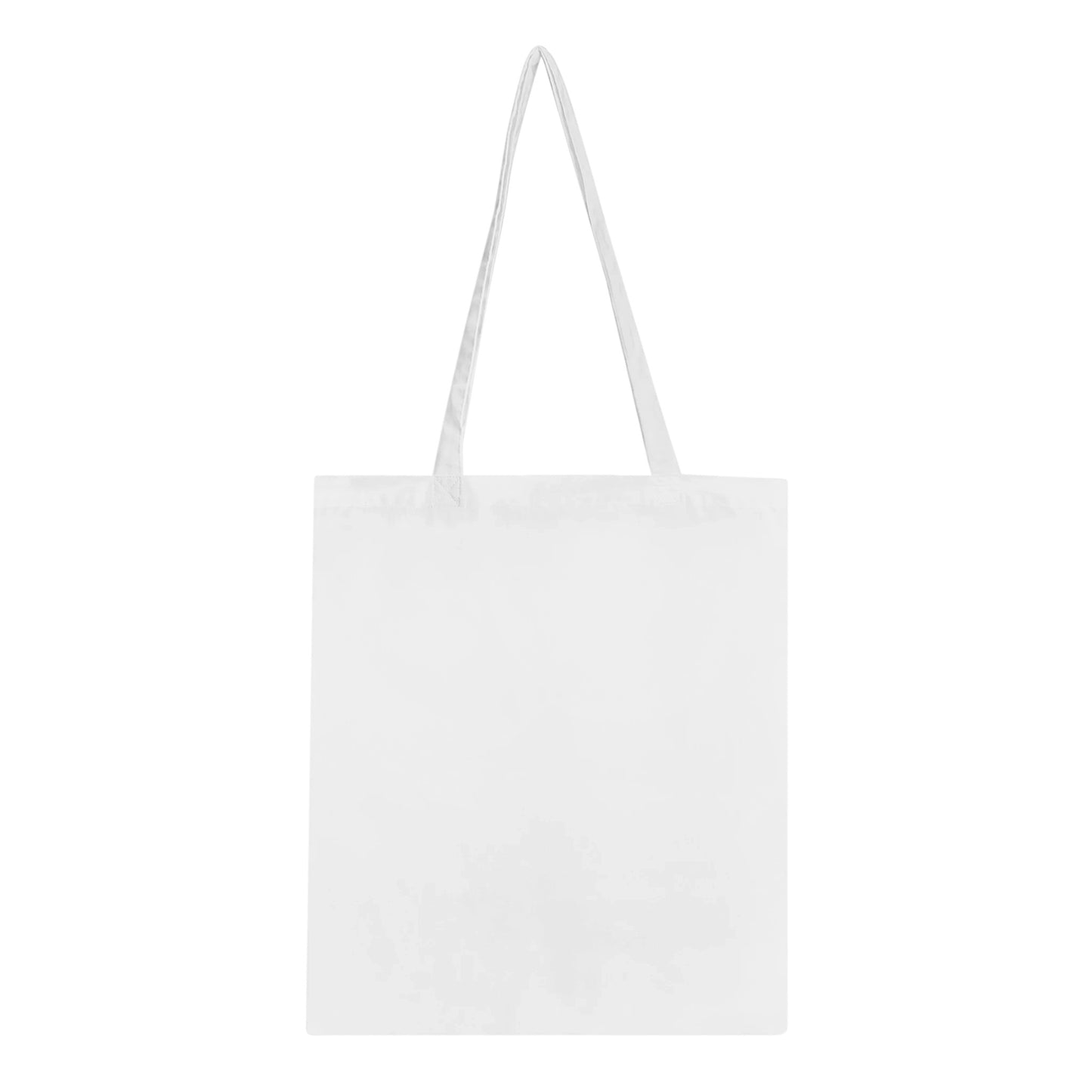 A white back side of a tote bag